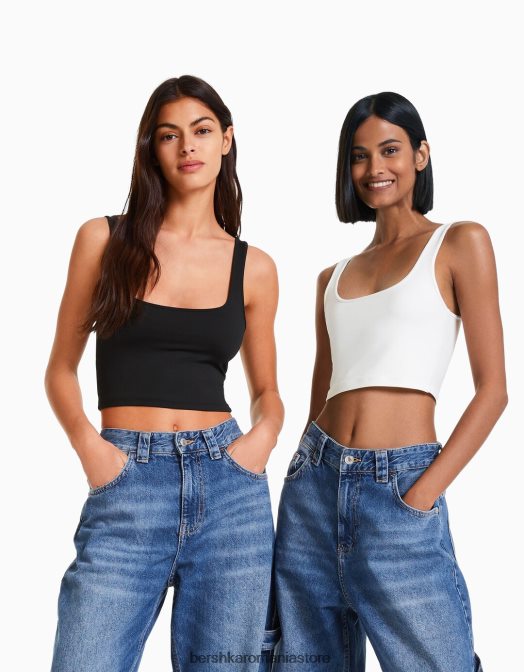 Bershka femei pachet de 2 blaturi multicolor Z86D898 îmbrăcăminte