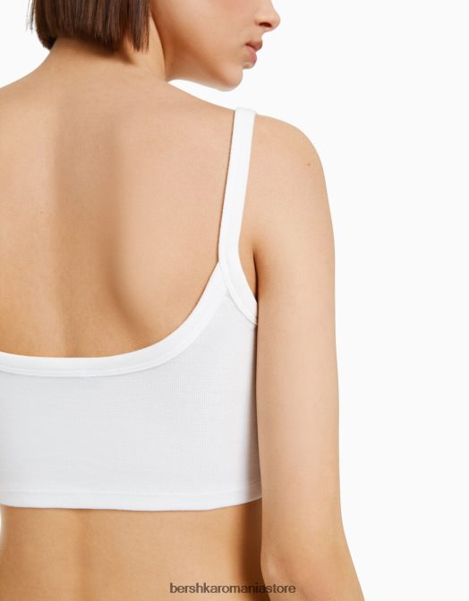 Bershka femei pachet de 2 crop top cu bretele multicolor Z86D730 îmbrăcăminte