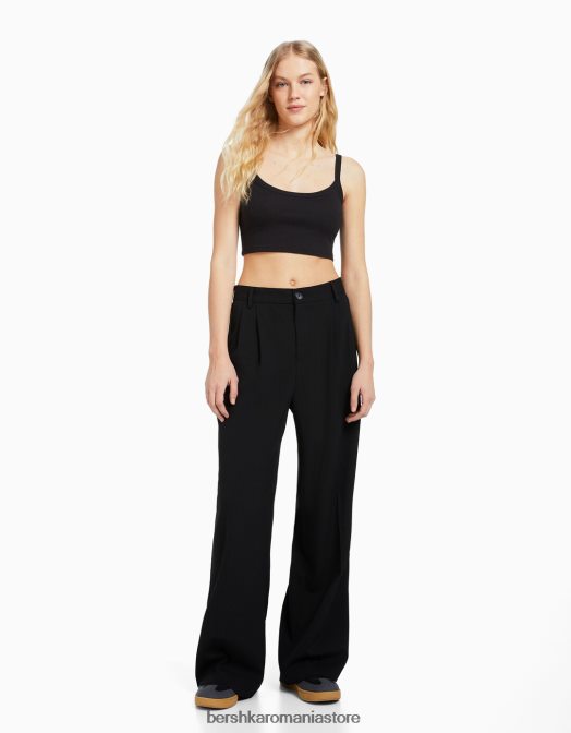 Bershka femei pachet de 2 crop top cu bretele multicolor Z86D730 îmbrăcăminte