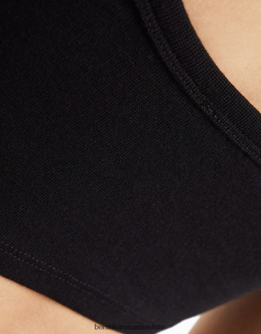 Bershka femei pachet de 2 crop top cu bretele multicolor Z86D730 îmbrăcăminte