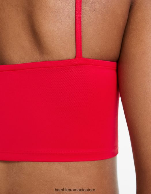 Bershka femei pachet de 2 crop top cu bretele multicolor Z86D785 îmbrăcăminte