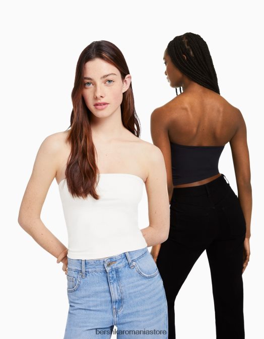 Bershka femei pachet de 2 topuri bandeau multicolor Z86D729 îmbrăcăminte