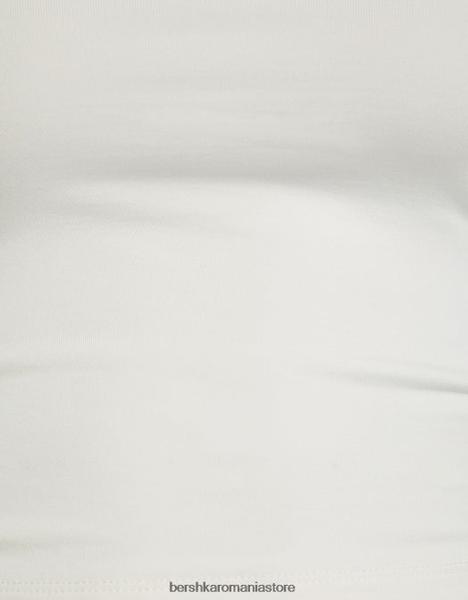 Bershka femei top bandeau aproape alb Z86D661 îmbrăcăminte
