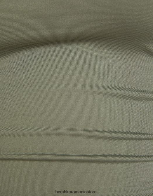 Bershka femei top bandeau kaki Z86D664 îmbrăcăminte
