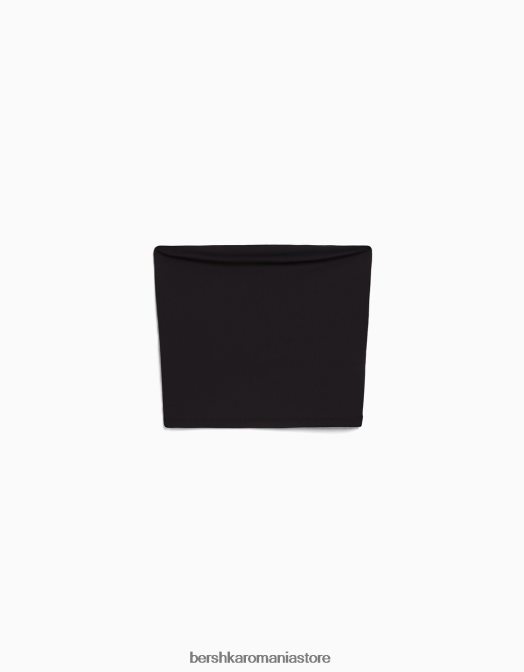 Bershka femei top bandeau negru Z86D662 îmbrăcăminte