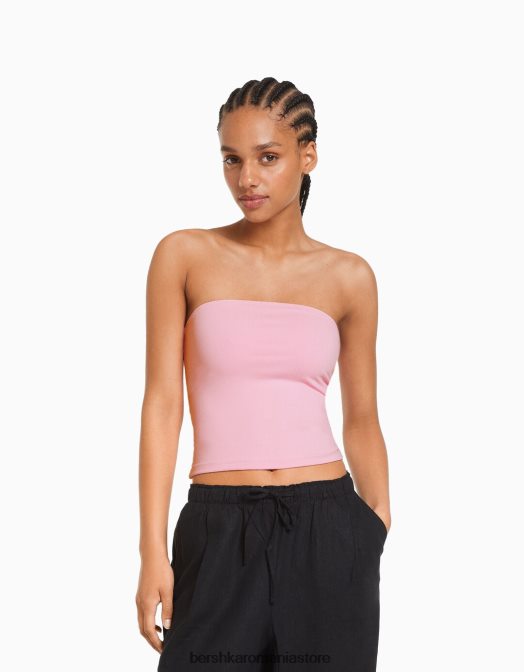Bershka femei top bandeau roz Z86D666 îmbrăcăminte