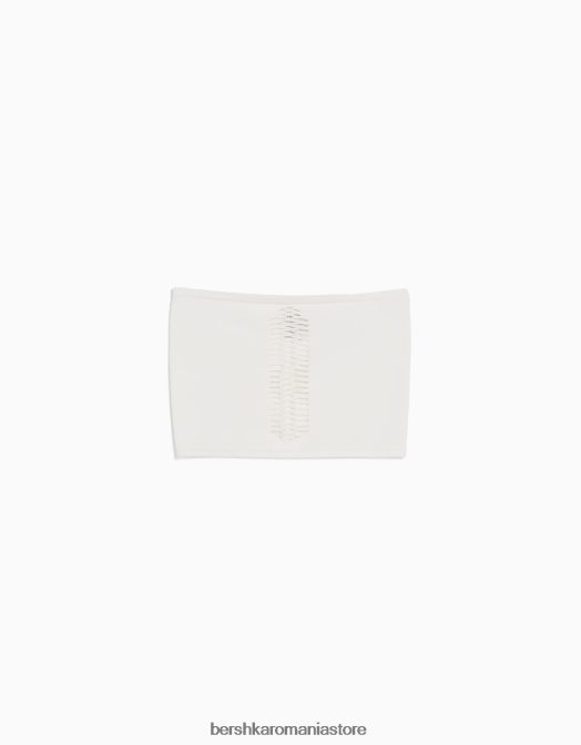 Bershka femei top cu bandă fără cusături alb Z86D827 îmbrăcăminte