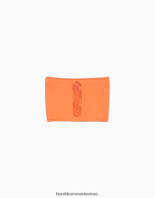 Bershka femei top cu bandă fără cusături coral Z86D824 îmbrăcăminte