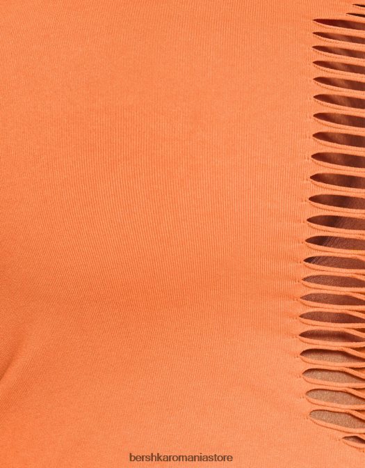 Bershka femei top cu bandă fără cusături coral Z86D826 îmbrăcăminte