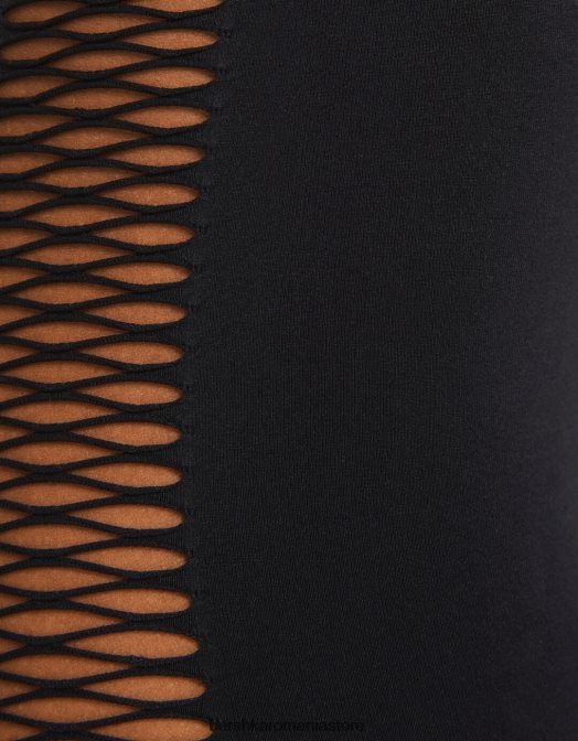 Bershka femei top cu bandă fără cusături negru Z86D825 îmbrăcăminte