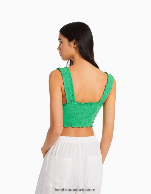 Bershka femei top cu bretele cu nasturi exclusiv Z86D738 îmbrăcăminte