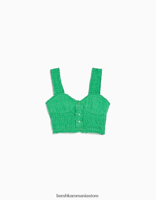 Bershka femei top cu bretele cu nasturi exclusiv Z86D738 îmbrăcăminte