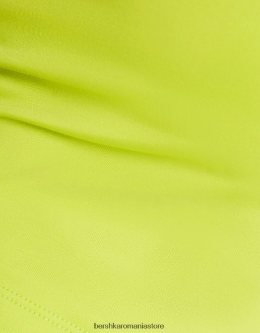 Bershka femei top cu bretele largi lămâie verde Z86D798 îmbrăcăminte