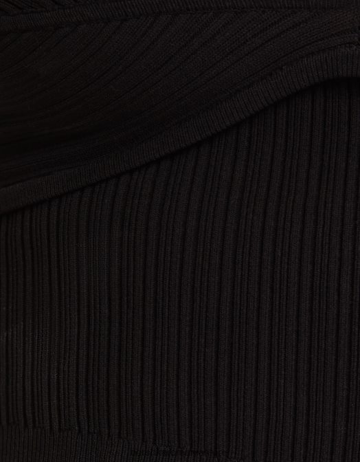 Bershka femei top din nailon striat cu bretele negru Z86D835 îmbrăcăminte