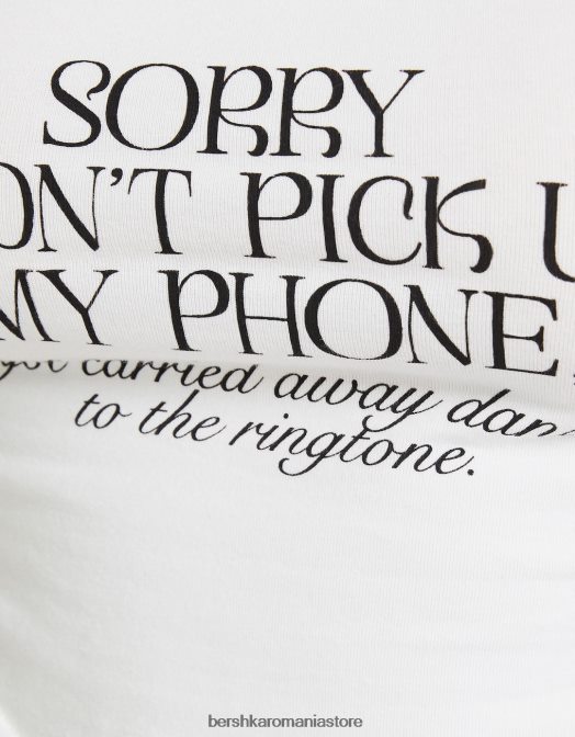 Bershka femei top fără mâneci imprimat cu legături laterale cremă Z86D679 îmbrăcăminte