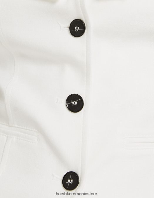 Bershka femei vestă de corset croită cu umeri expuși aproape alb Z86D683 îmbrăcăminte