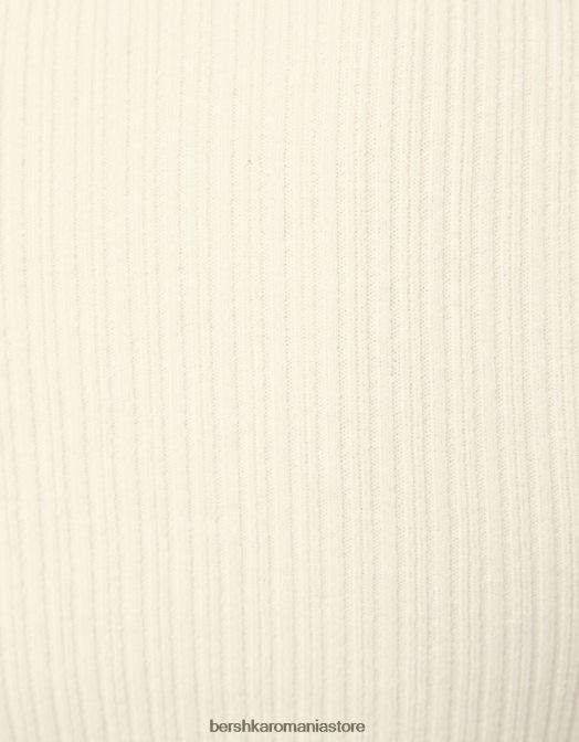 Bershka femei pulover cu coaste cu gât înalt exclusiv Z86D1054 îmbrăcăminte