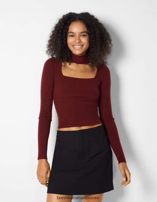 Bershka femei pulover cu un design de colier choker din material textil exclusiv Z86D1042 îmbrăcăminte