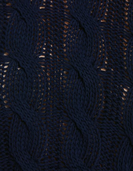 Bershka femei pulover din tricot cu cablu albastru Z86D1087 îmbrăcăminte