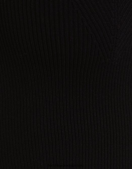 Bershka femei pulover din tricot cu maneca scurta, cu decolteu inima negru Z86D542 îmbrăcăminte