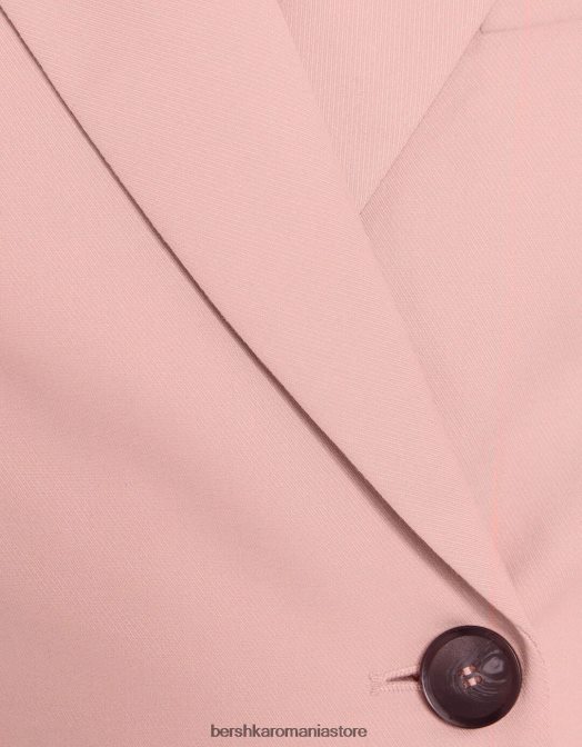 Bershka femei blazer croit croit din twill roz Z86D1207 îmbrăcăminte