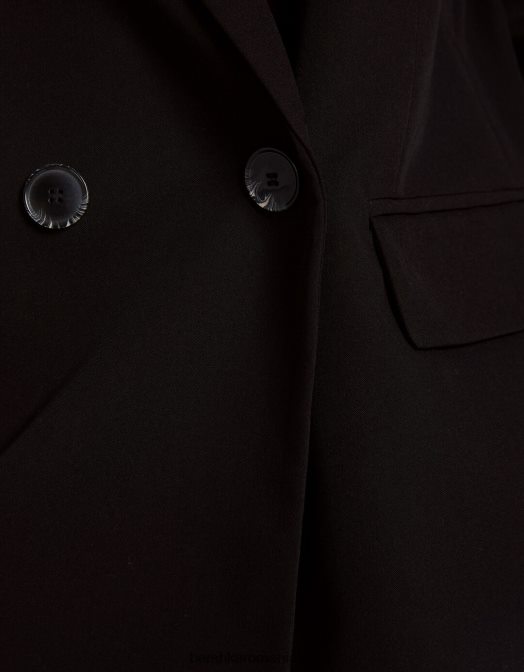 Bershka femei blazer cu croială feminină cu croială obișnuită negru Z86D1183 îmbrăcăminte