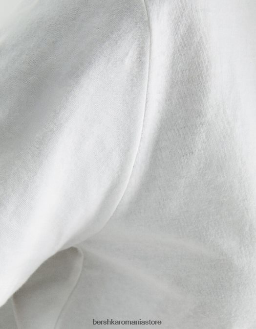 Bershka femei Pachet de 2 tricouri cu mânecă scurtă, cu decolteu în V, cu potrivire normală multicolor Z86D635 îmbrăcăminte