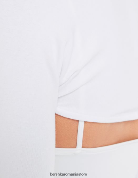 Bershka femei incalzitoare de brate de baza alb Z86D390 îmbrăcăminte