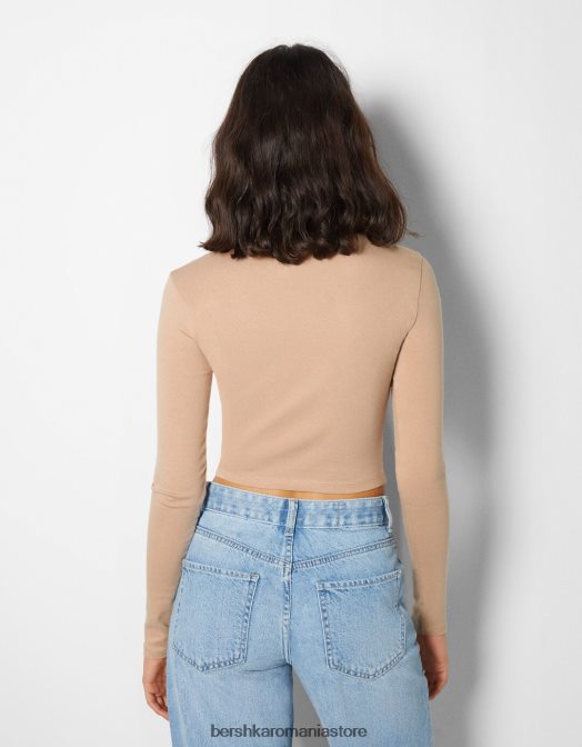 Bershka femei pachet de 2 camasi cu maneca lunga cu gat inalt multicolor Z86D573 îmbrăcăminte