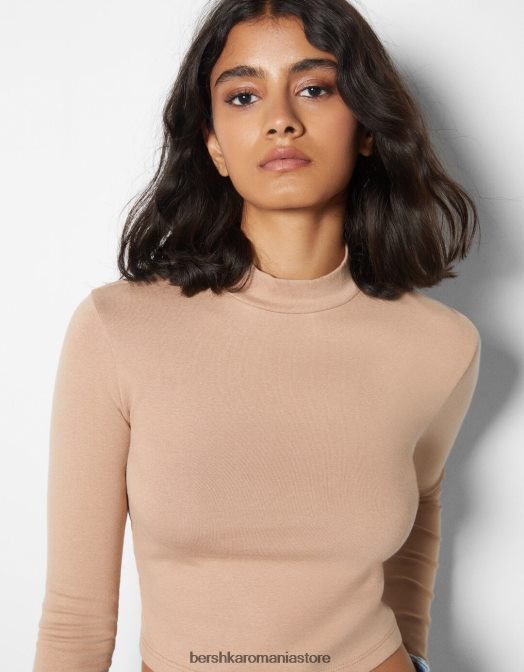 Bershka femei pachet de 2 camasi cu maneca lunga cu gat inalt multicolor Z86D573 îmbrăcăminte