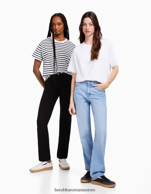 Bershka femei pachet de 2 tricouri oversize cu maneca scurta multicolor Z86D636 îmbrăcăminte