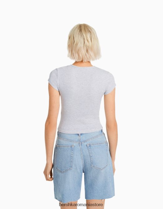 Bershka femei pachet de 2 tricouri striate cu maneca scurta multicolor Z86D330 îmbrăcăminte