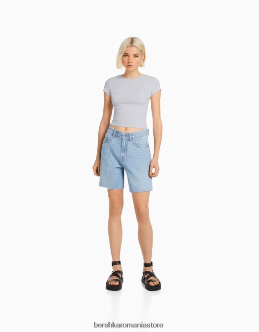 Bershka femei pachet de 2 tricouri striate cu maneca scurta multicolor Z86D330 îmbrăcăminte