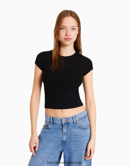 Bershka femei pachet de 2 tricouri striate cu maneca scurta multicolor Z86D331 îmbrăcăminte