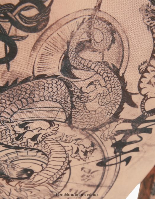 Bershka femei tricou cu mânecă lungă în stil raglan din tul roz Z86D426 îmbrăcăminte