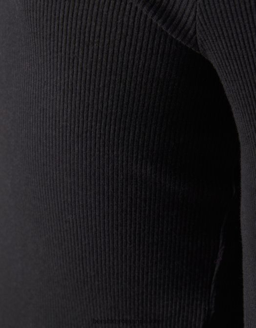 Bershka femei tricou decupat cu maneca lunga cu imprimeu albastru inchis Z86D530 îmbrăcăminte