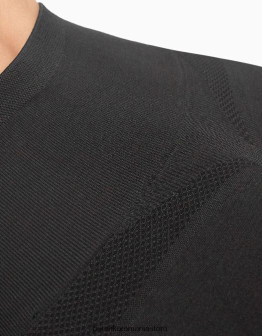 Bershka femei tricou decupat fără cusături, cu mânecă lungă, cu decolteu în V gri inchis Z86D372 îmbrăcăminte