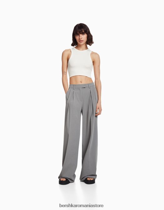 Bershka femei tricou fără mâneci cu spatele bijuterie alb Z86D525 îmbrăcăminte