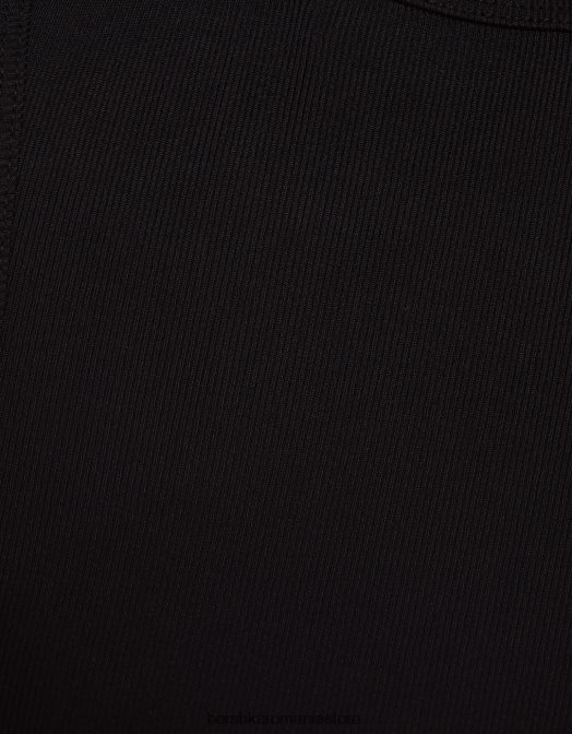 Bershka femei tricou fără mâneci cu spatele bijuterie negru Z86D524 îmbrăcăminte