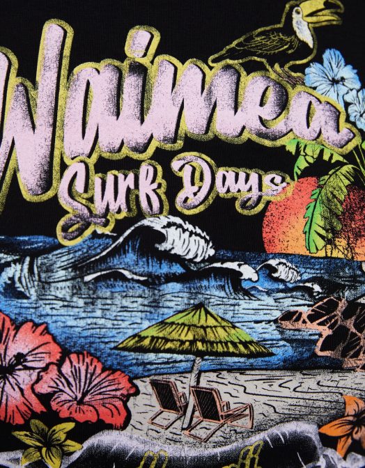 Bershka femei tricou imprimat cu maneca scurta cu inel si cravata negru Z86D605 îmbrăcăminte