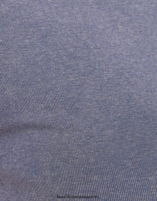 Bershka femei tricou mulat cu maneca scurta albastru inchis Z86D480 îmbrăcăminte