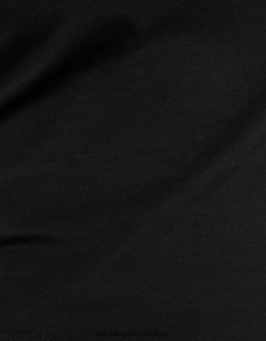 Bershka femei tricou mulat cu maneca scurta negru Z86D619 îmbrăcăminte