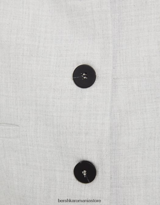 Bershka femei body cu vestă croită gri Z86D1198 îmbrăcăminte