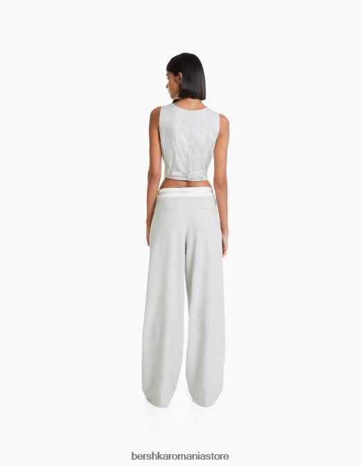 Bershka femei body cu vestă croită gri Z86D863 îmbrăcăminte