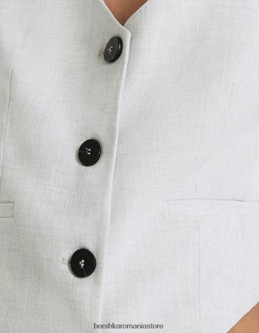 Bershka femei body cu vestă croită gri Z86D863 îmbrăcăminte