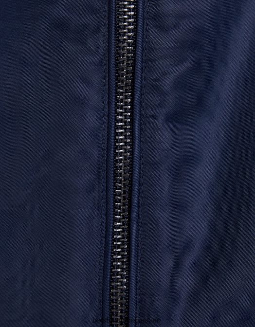 Bershka femei vestă bomber decupată cu glugă marina Z86D1171 îmbrăcăminte