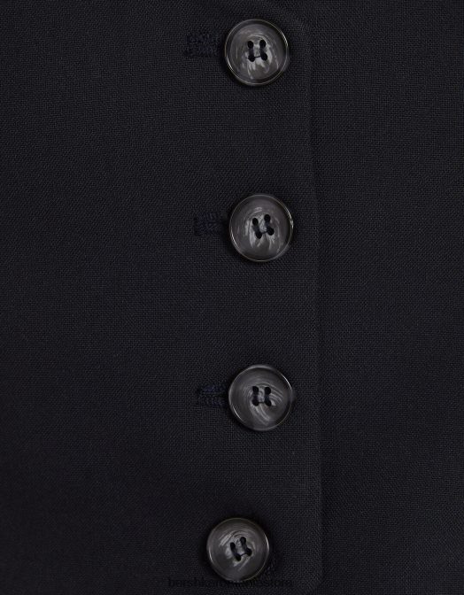 Bershka femei vestă croită cu nasturi albastru inchis Z86D1187 îmbrăcăminte