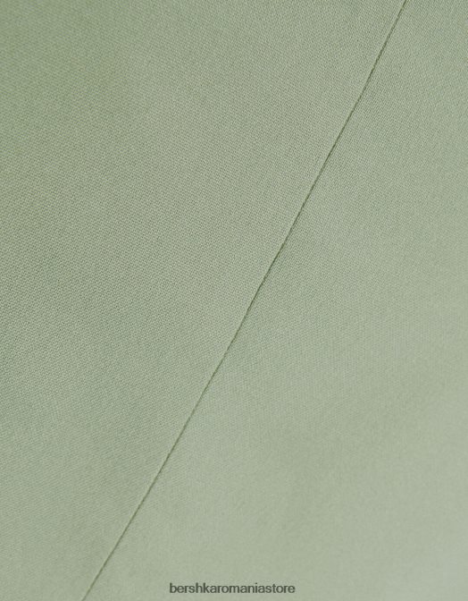 Bershka femei vestă croită cu nasturi kaki Z86D1196 îmbrăcăminte