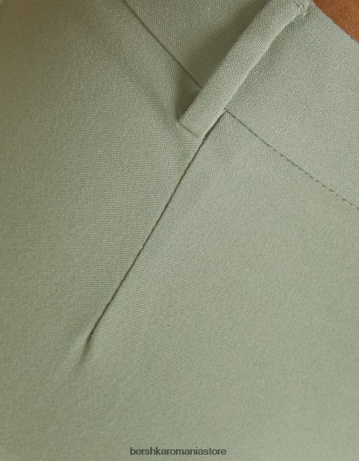 Bershka femei vestă croită cu nasturi kaki Z86D851 îmbrăcăminte