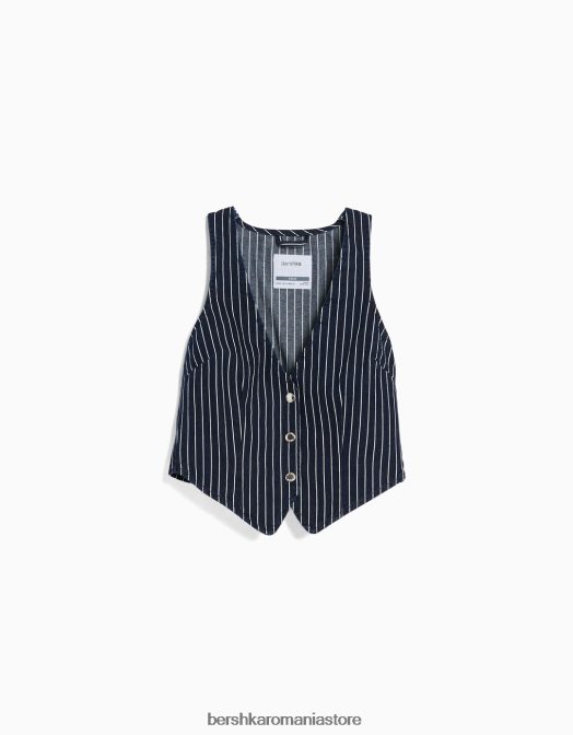 Bershka femei vestă din denim cu dungi alte Z86D864 îmbrăcăminte